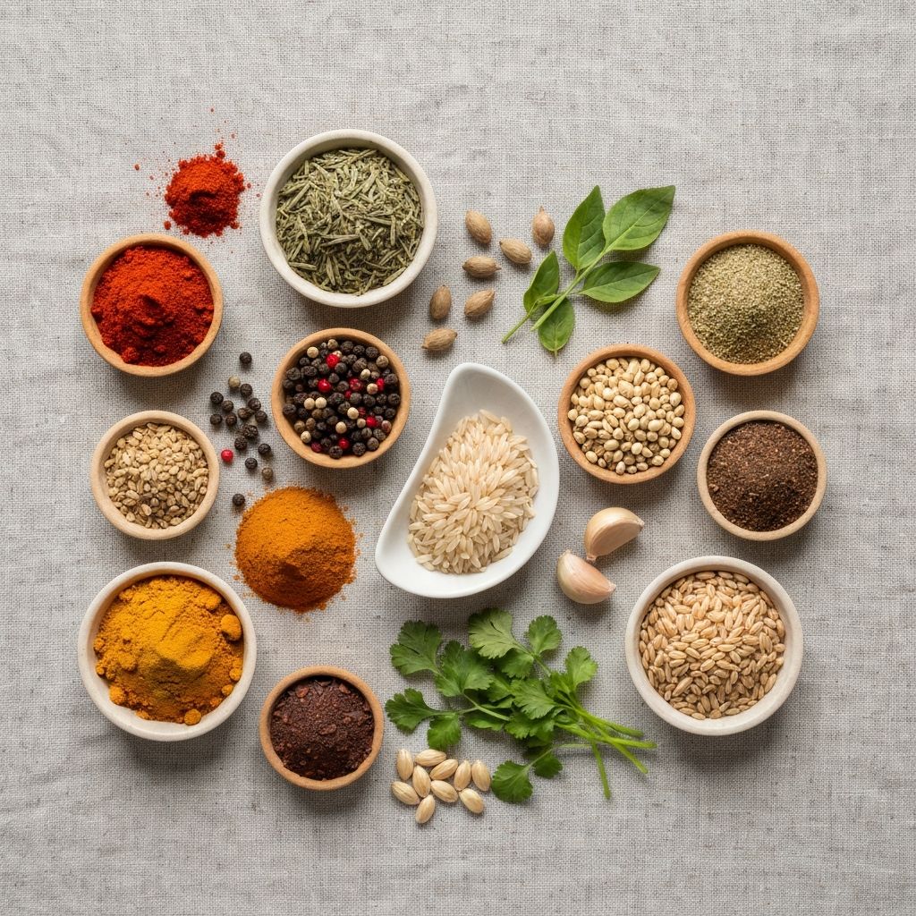 Různorodé přírodní ingredience